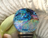 Wine Bottle Stopper - Rainbow - Wine Cork - Stainless Steel FDA - Dichroic Glass Wine Bottle - Stop Made in USA 020413ws105
