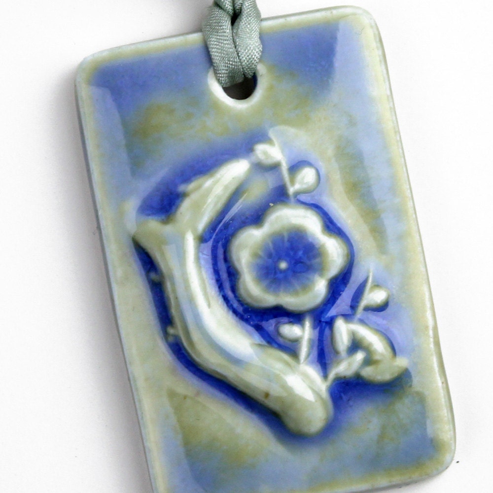Porcelain Ceramic Plum Tree Branch Necklace