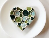 Polka Dots Heart Shaped Clay Dish