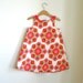 Pink and Orange Flower Bouquet Corduroy baby girls dress toddler girl children's dress - sizes newborn to girls size 6