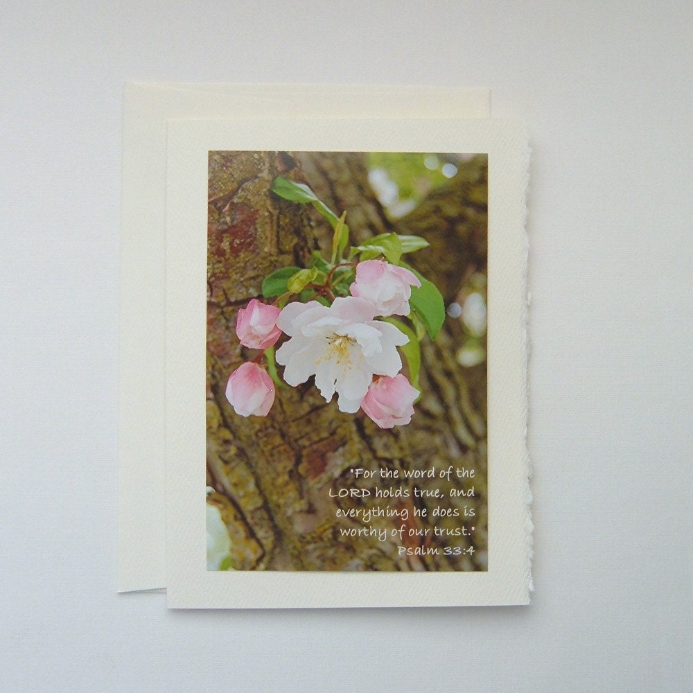 Tree Blossom Scripture Photo Note Card, Photo Note Card, Blank Note Card, Greeting Card, Religious, All Occasion, Frameable Home Decor Prin