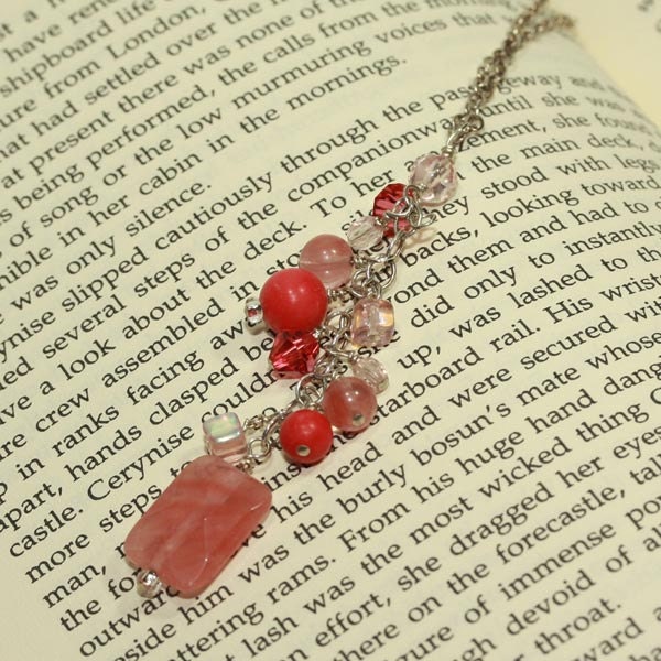 Tangerine Nectarine Coral Orange Cluster Necklace Sterling Silver Swarovski crystals