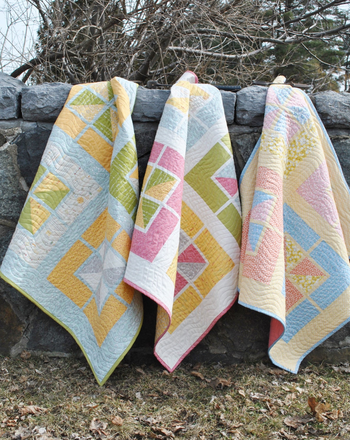 PDF Baby Quilt Pattern, ....Quick and Easy, Fat Quarters, Walking on Sunshine