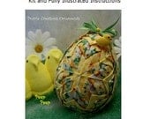 Quilted Ornament Easter Egg with Chick Pattern and Kit to Make Your Own
