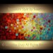 Abstract Painting Original Art Multicolored Textured Painting on Canvas Ready to Hang 48x24 by Susanna