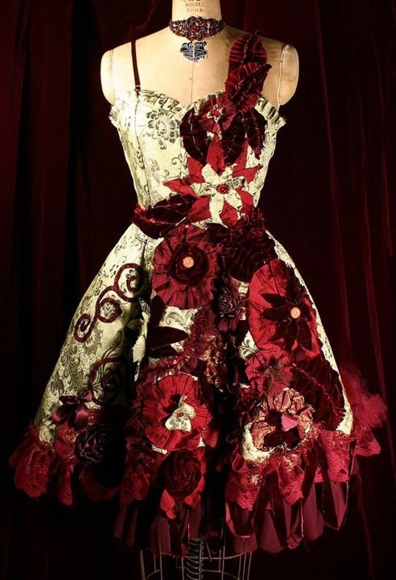 custom order reserved for Amanda  Louise Black made to your measurements in Rococo and Stripe Fabrics