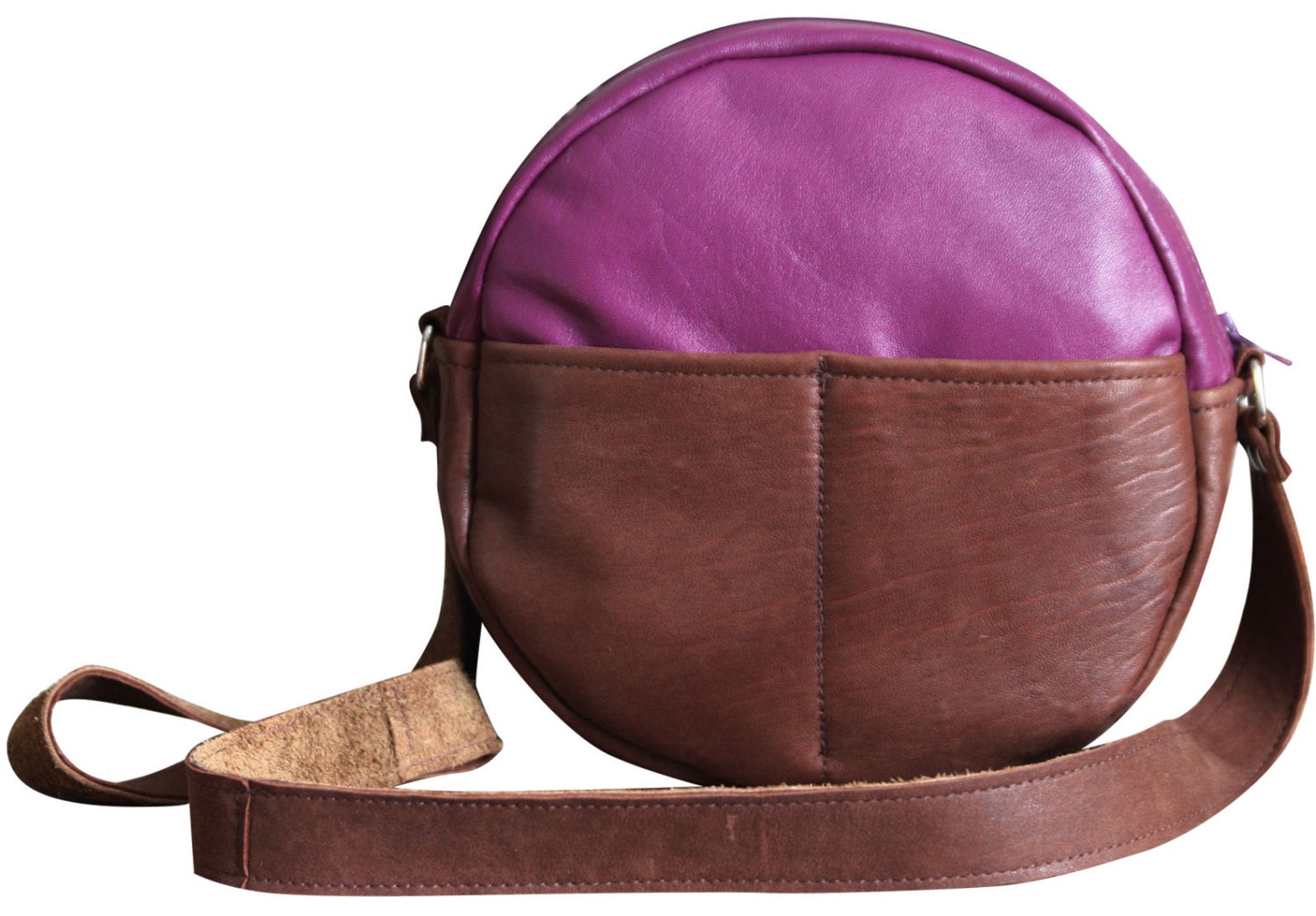 Lola Round Tote- Made from Recycled Leather