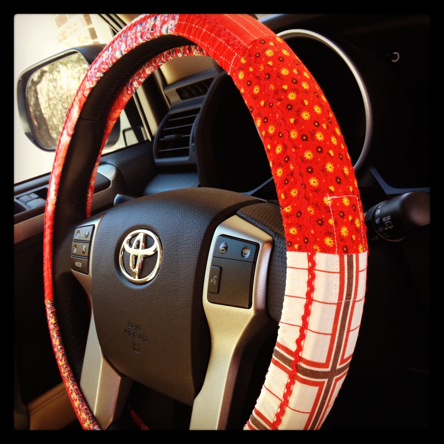 Reds Hippie Chic Steering Wheel Cover by Whoopsie Daisies on Etsy