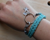 Sea Glass Jewelry - Sea Glass Nautical Wrap Bracelet / Necklace / Anklet  - JACOB'S LADDER