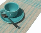 Table Runner Handwoven Linen Silk Cotton 53in x 11in