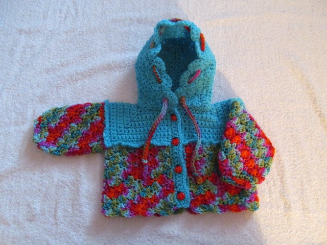 6 to 12 month Hooded Baby Girl Sweater