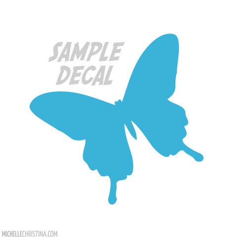 Sample Butterfly Wall Decal -  Wall Decal Sample - Test a wall decal on your walls
