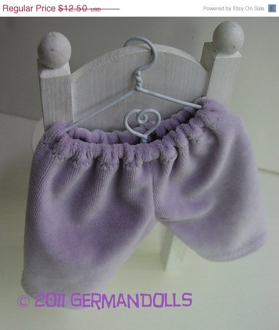 ON SALE Waldorf doll clothes - waldorf toy - little lavender doll pants - 12 inch