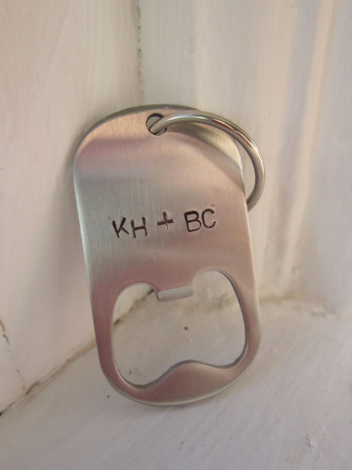 Personalized Stainless Steel Bottle Opener Keychain