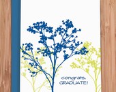 graduation card / blue tree