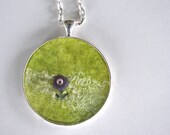Sweet Violet- Hand felted pendant necklace-fiber necklace-felt necklace-Mothers Day Gift-Hand Beaded