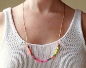 Neon and Gold Necklace, Limited Edition Key West Collection