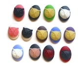 13 resin oval owl cabochons cabs E25