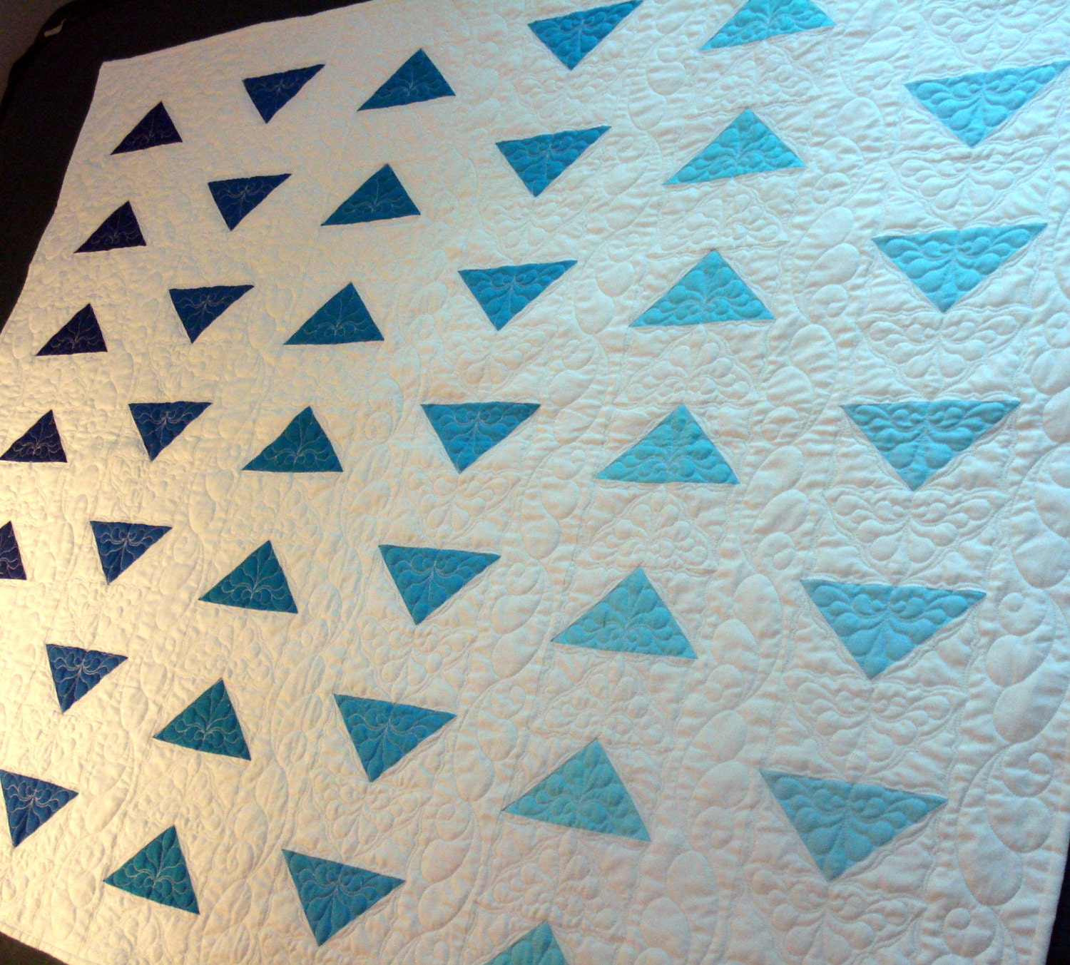 Baby Boy Quilt With Flying Geese