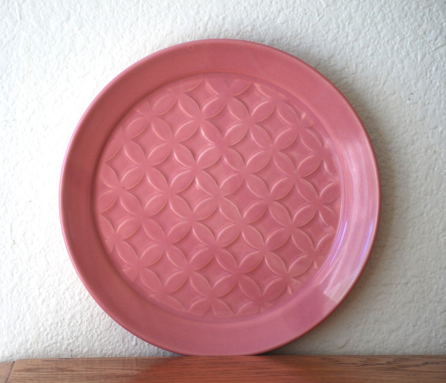 Pink Pattern Dinner Plate, Discounted Second