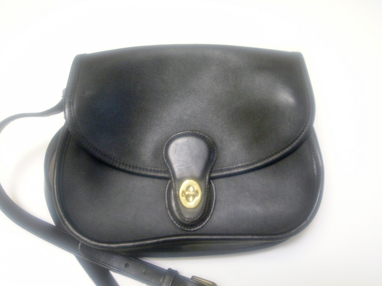 Vintage COACH Leather Handbag Purse Black