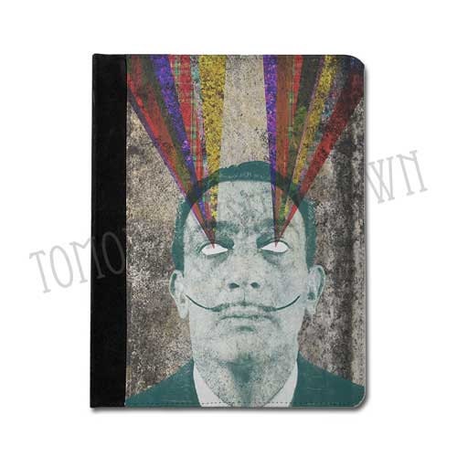 iPad 2 / 3 / 4 mini, Kindle Fire HD 8.9" 7" Nook color case book style cover - Psychedelic psycho Salvador Dali OOAK