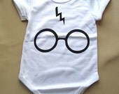 Harry Potter inspired Baby onesie custom printed tshirt 6/9 mo 9/12mo - Little Wizard