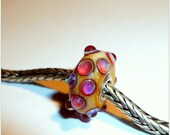 Luccicare Lampwork Bead - Buds -  Lined with Sterling Silver