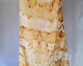 Tiger stripes  rust dyed silk scarf one of a kind