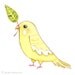 Lovebird, Watercolor illustration, Original painting, Bird art, bird wall art, Original watercolor painting, yellow lovebird