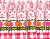 Child's scandinavian softie toy bunny rabbit plush retro Swedish Flower