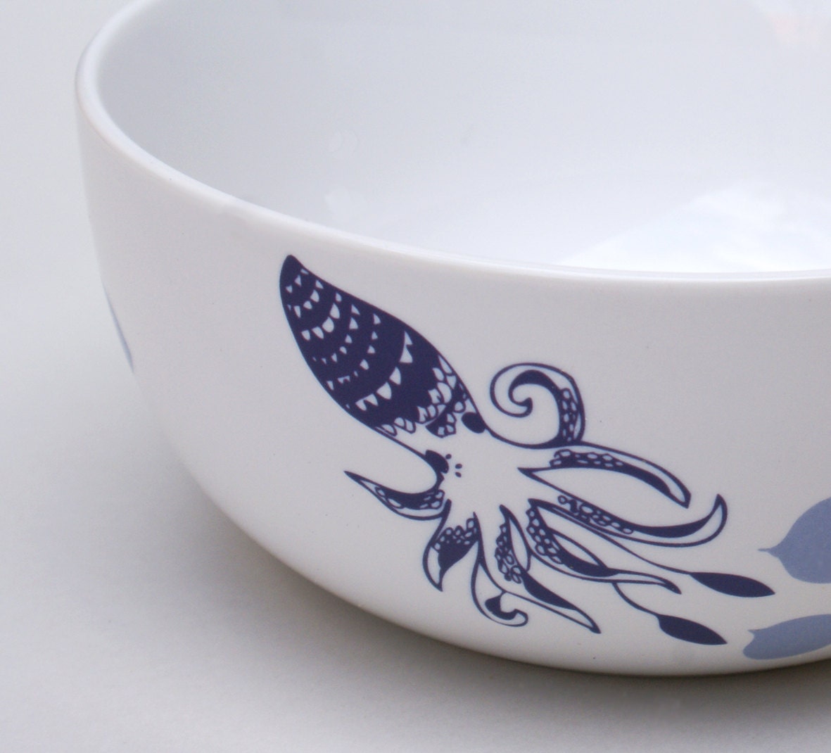 Ceramic bowl - coral - sea level