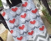 Whimsical Rabbit Tote - 2 Pockets