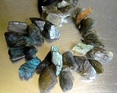 Labradorite, Gray, Organic, Top Drill