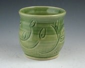 Ceramic Plant Pot, Stoneware Planter, Celadon Green  g030