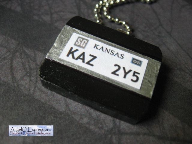 Supernatural Winchesters Road Trip Metallicar Impala License Plate Necklace