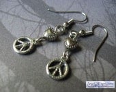 Peace and Love Groovy Hippie Mojo Earrings