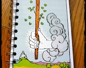 Ace of Wands Tarot Card Notebook Journal Blank Pages