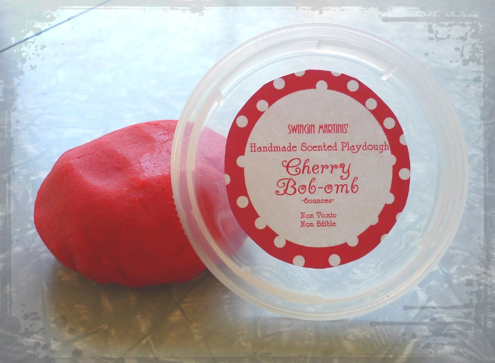 Super Awesome Scented Playdough Cherry Bob-omb