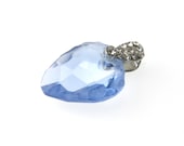 Sapphire Blue Swarovski Crystal Pendant Necklace Sterling Silver Divine Rock