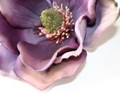 Extra Large Silk Magnolia in Royal Purple and Lilac - 7 inches - AMAZING MATERIAL