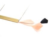 Minimalist and Modern Brass Jewelry Arrowhead Feather - Feather Statement Necklace - Bar Necklace