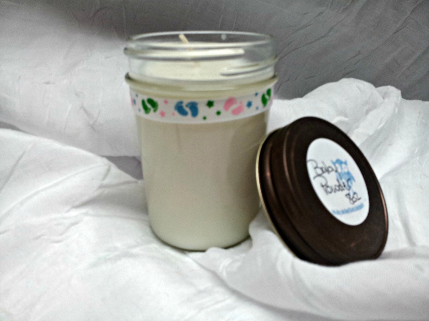 BABY POWDER  8 oz Pure Soy Candle Jar
