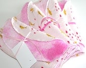 SALE: Underwater Sisters on Pink Chenille Burp Cloth