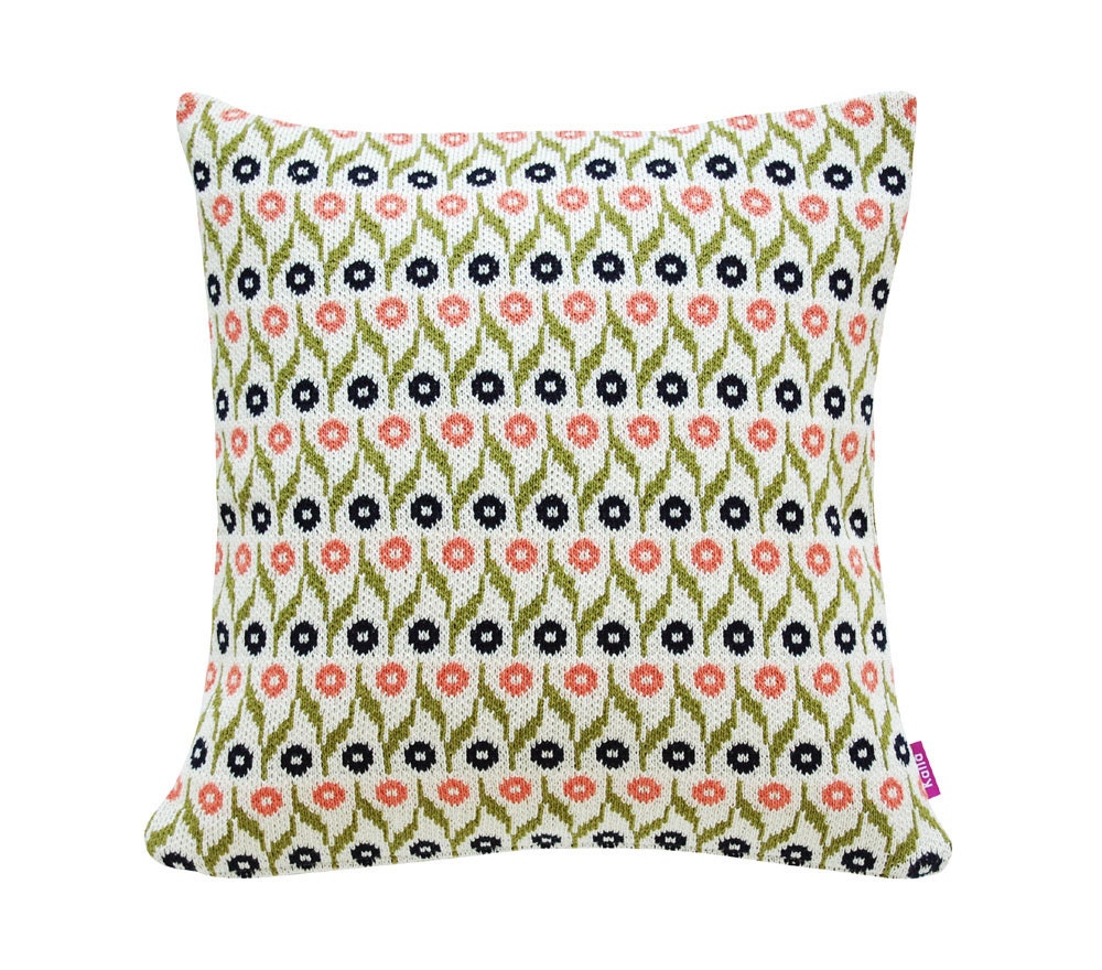 Knitted Pillow Cover - 18x18in/45x45cm - TSUBU - White