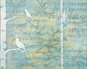 Silence  mixed media encaustic print