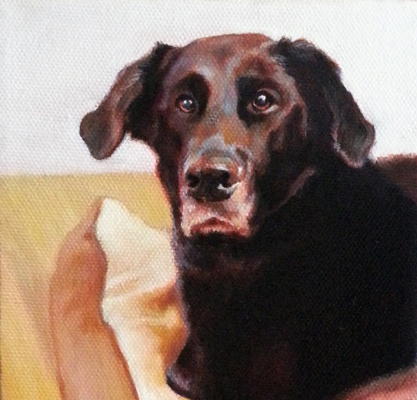 Custom pet portrait original 5 by 7 oil painting