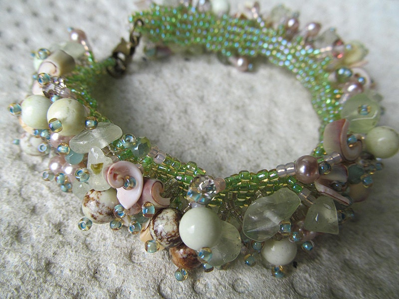 Mermaid Garden Beaded Caterpillar Bracelet