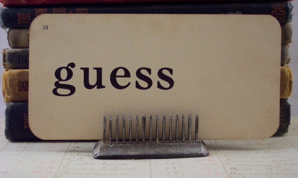 Vintage Flash Card - Guess - Paper Ephemera