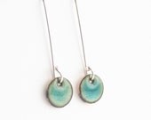 Drop Earrings - Small Dangle Earrings - Simple Color Dot - Shoreline